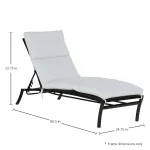 Aire N-dura Resin Wicker Outdoor Chaise Lounge - Image 6