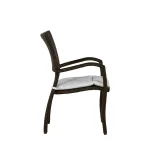 Skye Woven N-dura Resin Wicker Stackable Outdoor Arm Chair - Image 3