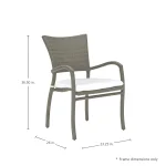 Skye Woven N-dura Resin Wicker Stackable Outdoor Arm Chair - Image 11