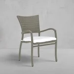 Skye Woven N-dura Resin Wicker Stackable Outdoor Arm Chair - Image 10