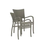 Skye Woven N-dura Resin Wicker Stackable Outdoor Arm Chair - Image 4