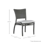 Skye Woven N-dura Resin Wicker Stackable Outdoor Side Chair - Image 5