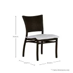 Skye Woven N-dura Resin Wicker Stackable Outdoor Side Chair - Image 6