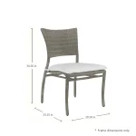 Skye Woven N-dura Resin Wicker Stackable Outdoor Side Chair - Image 7