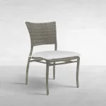 Skye Woven N-dura Resin Wicker Stackable Outdoor Side Chair - Image 11