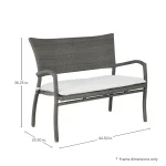 Skye N-dura Resin Wicker Outdoor Woven Bench 44.5 In. - Image 20