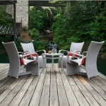 Club Woven Wicker Square Outdoor End Table - Image 8