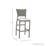Skye Woven N-dura Resin Wicker Outdoor Bar Stool 30 In. - Image 5