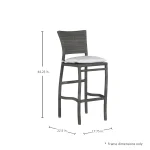 Skye Woven N-dura Resin Wicker Outdoor Bar Stool 30 In. - Image 11