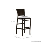 Skye Woven N-dura Resin Wicker Outdoor Bar Stool 30 In. - Image 15