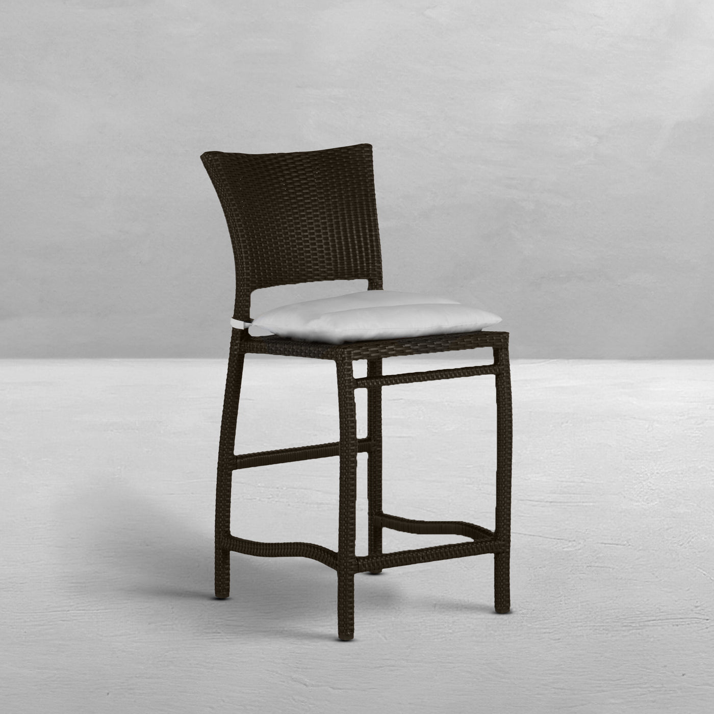 Skye Woven N-dura Resin Wicker Outdoor Counter Stool 24 In.