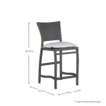 Skye Woven N-dura Resin Wicker Outdoor Counter Stool 24 In. - Image 11