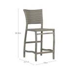 Skye Woven N-dura Resin Wicker Outdoor Counter Stool 24 In. - Image 12