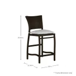 Skye Woven N-dura Resin Wicker Outdoor Counter Stool 24 In. - Image 13