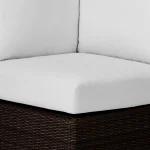 Club Woven N-dura Resin Wicker Outdoor Corner Sectional Sofa - Image 7