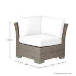 Club Woven N-dura Resin Wicker Outdoor Corner Sectional Sofa - Image 13