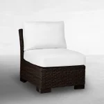 Club Woven N-dura Resin Wicker Outdoor Slipper Chair - Image 9