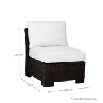 Club Woven N-dura Resin Wicker Outdoor Slipper Chair - Image 11