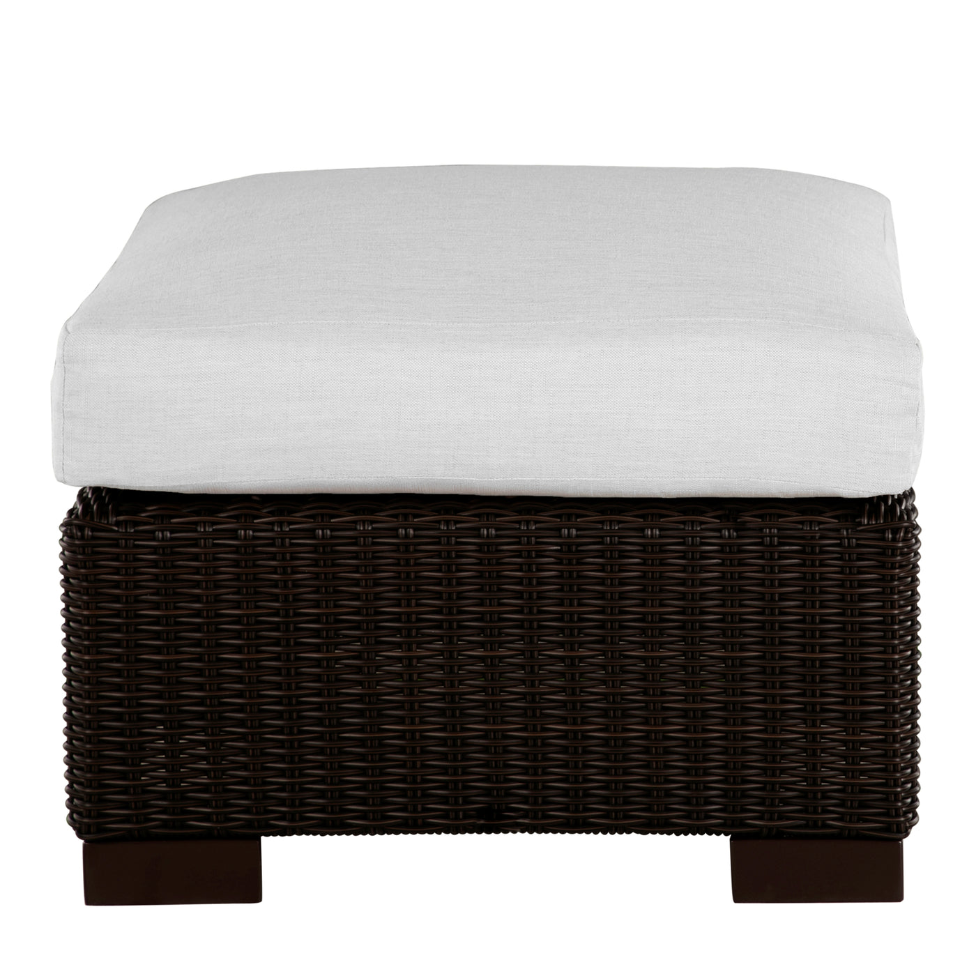 Club N-dura Resin Wicker Outdoor Woven Ottoman