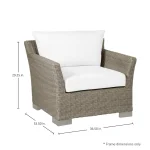 Club Woven N-dura Resin Wicker Outdoor Lounge Chair - Image 5