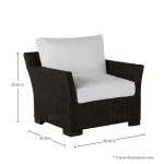 Club Woven N-dura Resin Wicker Outdoor Lounge Chair - Image 10