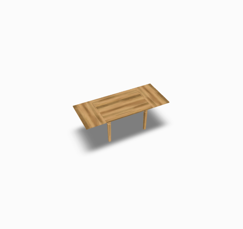 Plank Table 3648P Solid w/ Breadboard Leaves