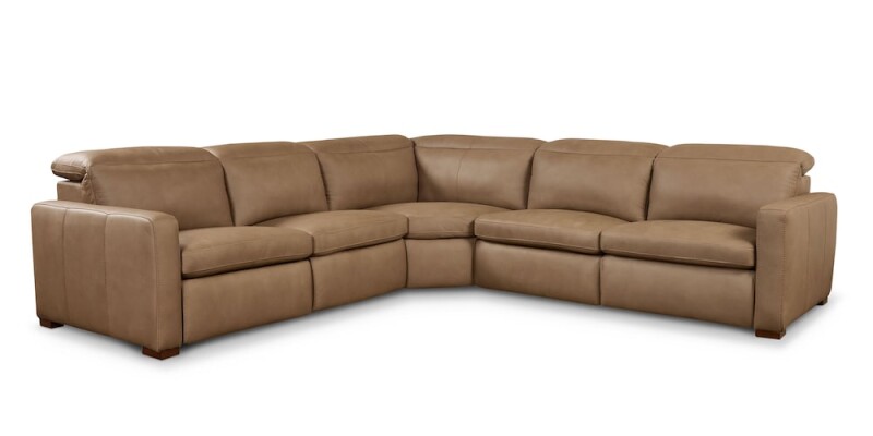 Caswell Leather Power Reclining L-Shaped Sectional
