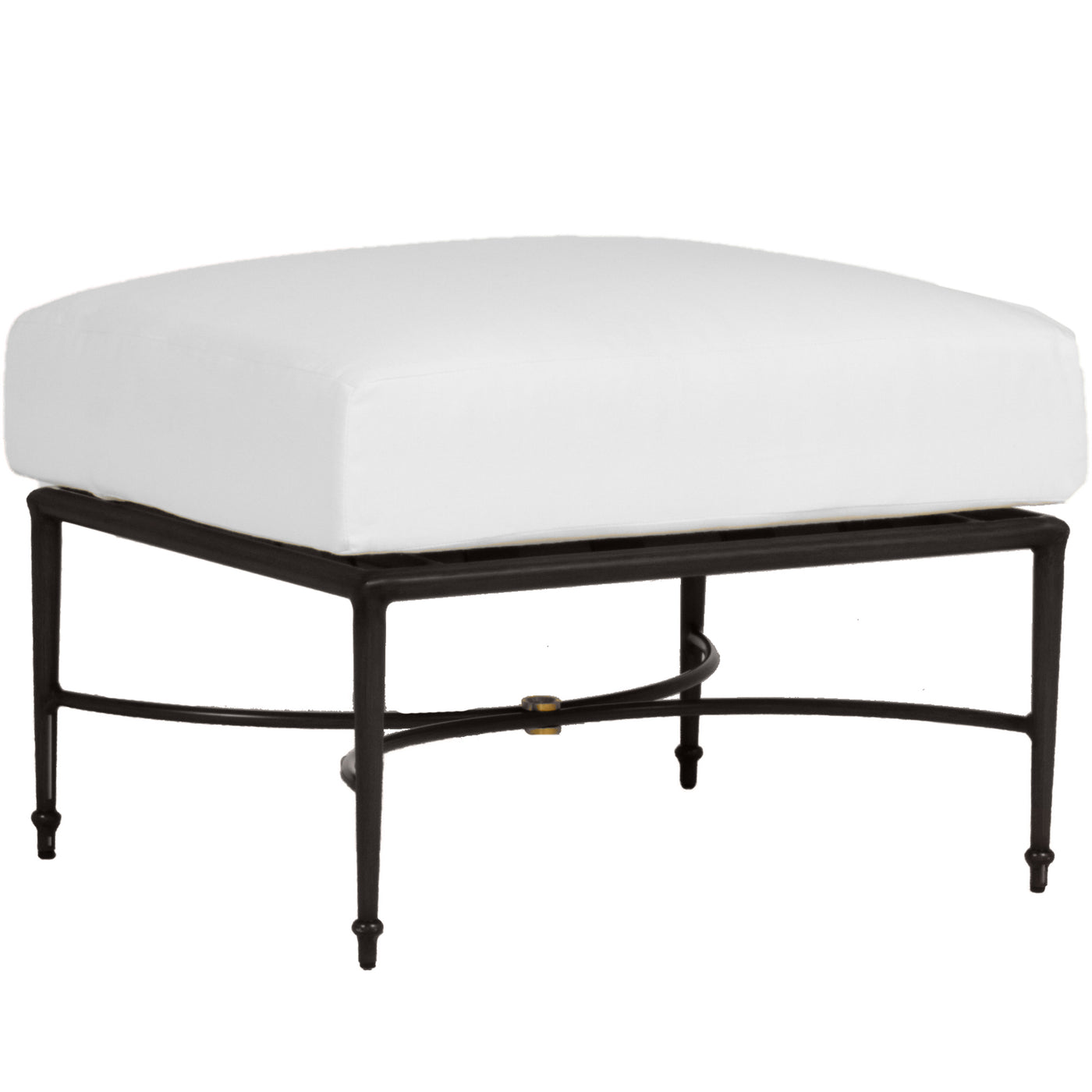 Roma Wrought Aluminum Outdoor Ottoman