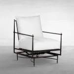 Roma Wrought Aluminum Outdoor Spring Lounge Chair