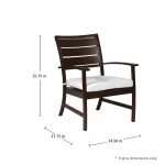 Charleston Wrought Aluminum Outdoor Arm Chair - Image 7