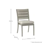 Charleston Wrought Aluminum Outdoor Side Chair - Image 5