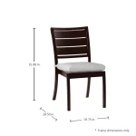 Charleston Wrought Aluminum Outdoor Side Chair - Image 6