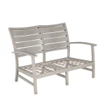 Charleston Wrought Aluminum Outdoor Loveseat - Image 8