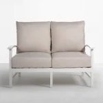 Charleston Wrought Aluminum Outdoor Loveseat - Image 5