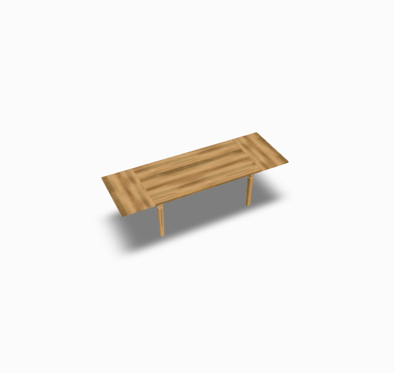 Plank Table 3672P Solid w/ Breadboard Leaves