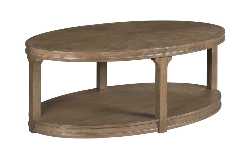 Marsham-hamilton Oval Coffee Table On Casters