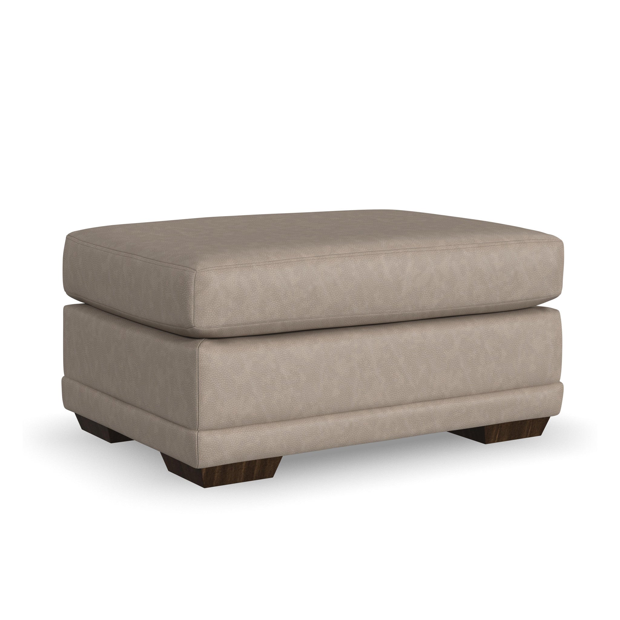 Jewel Fabric & Leather Ottoman