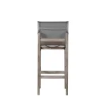 Coast Teak Sling Outdoor Bar Stool 30 In. - Image 8