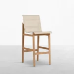 Coast Teak Sling Outdoor Bar Stool 30 In. - Image 10