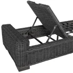 Rustic N-dura Resin Wicker Outdoor Reclining Chaise Lounge - Image 32