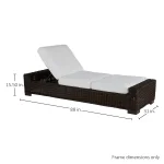 Rustic N-dura Resin Wicker Outdoor Reclining Chaise Lounge - Image 19