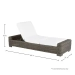 Rustic N-dura Resin Wicker Outdoor Reclining Chaise Lounge - Image 12