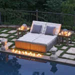 Rustic N-dura Resin Wicker Outdoor Reclining Chaise Lounge - Image 15