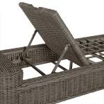 Rustic N-dura Resin Wicker Outdoor Reclining Chaise Lounge - Image 37