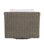 Rustic Woven N-dura Resin Wicker Outdoor Swivel Lounge Chair - (no Speaker)