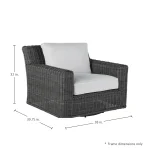 Rustic Woven N-dura Resin Wicker Outdoor Swivel Lounge Chair - (no Speaker) - Image 4
