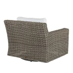 Rustic Woven N-dura Resin Wicker Outdoor Swivel Lounge Chair - (no Speaker) - Image 11