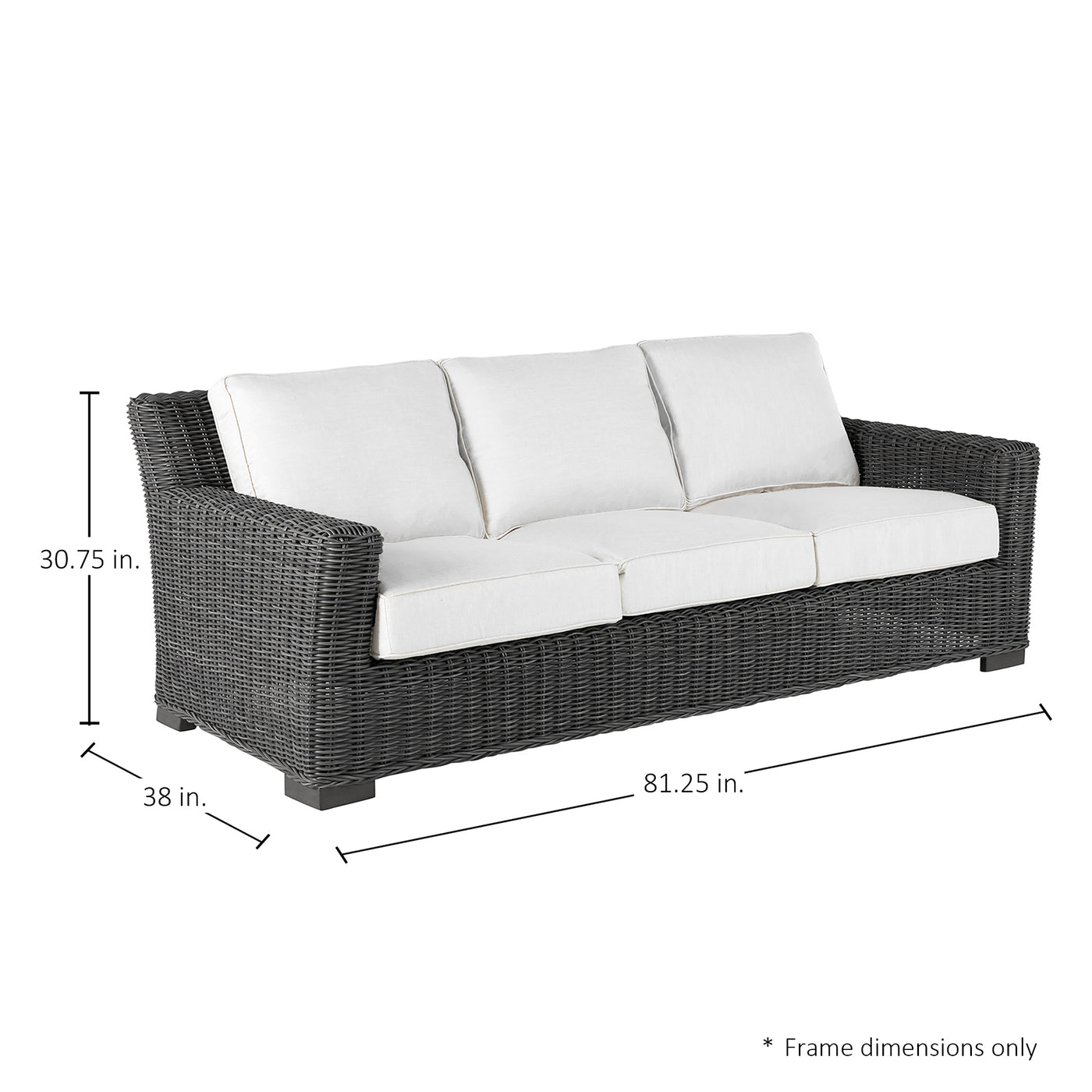 Rustic N-dura Resin Wicker Outdoor Sofa