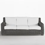 Rustic N-dura Resin Wicker Outdoor Sofa - Image 3