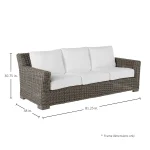 Rustic N-dura Resin Wicker Outdoor Sofa - Image 6